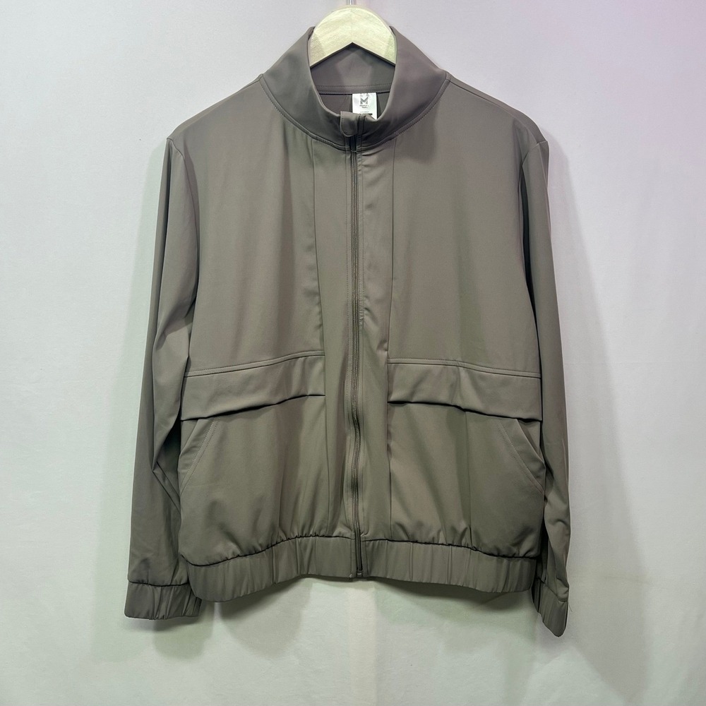 Member's Mark Womens Travel Jacket Taupe XS Full Zip Mock Neck